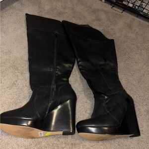 Torrid wide calf leather thigh high boots NEW size 11